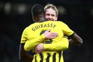 Brandt abbraccia Guirassy